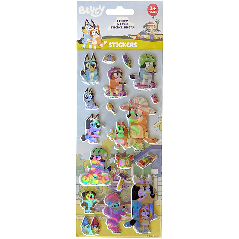 Bluey Stickers 3 Pack - Puffy product image