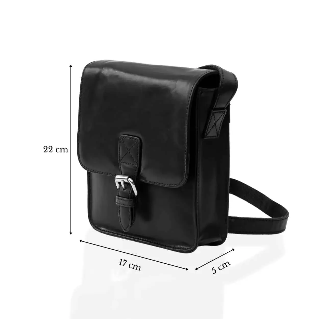 Leather cross body bag unisex