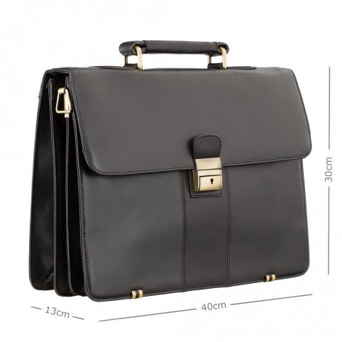 Thumbnail: Leather briefcase classic style Visconti