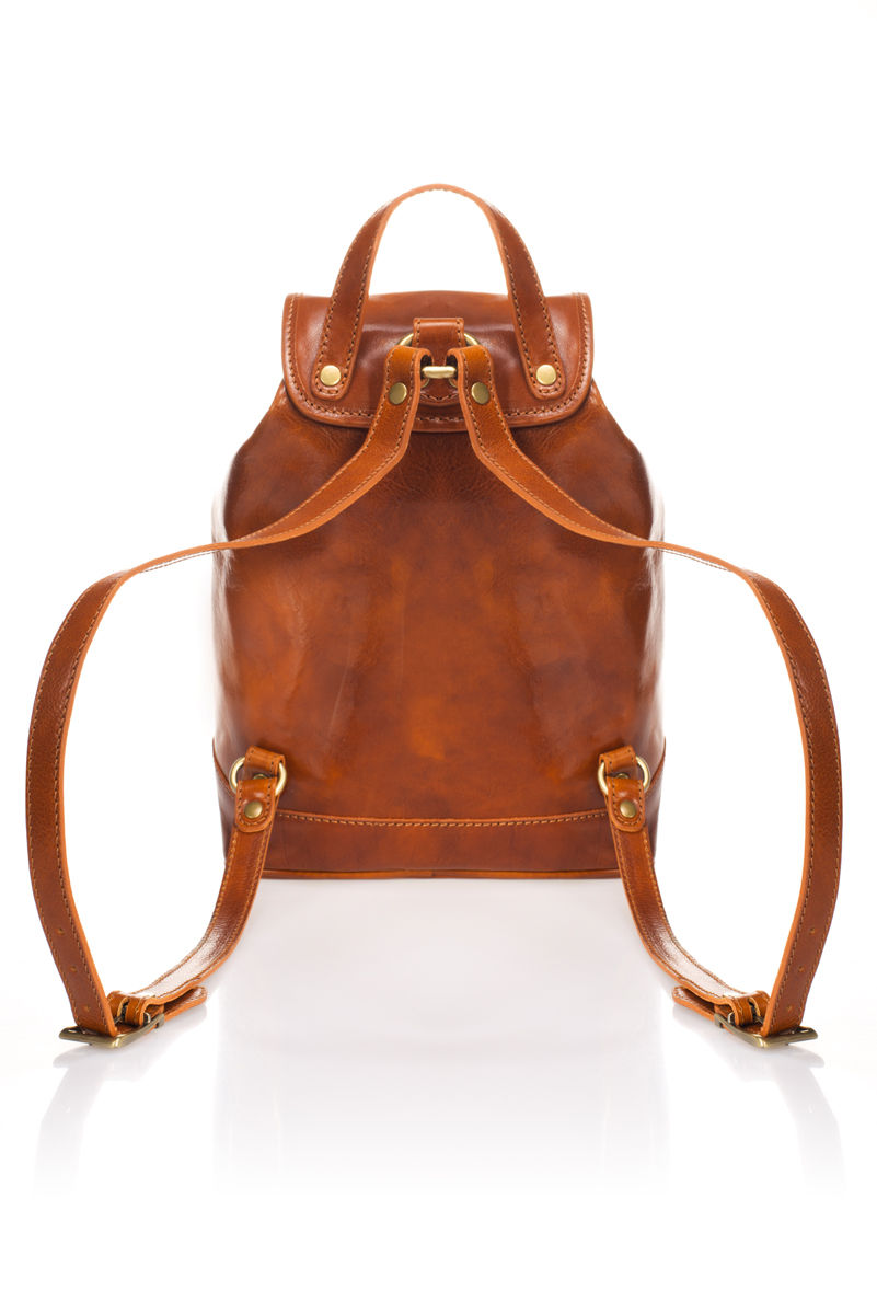 Thumbnail: Women’s Vintage Style Small Leather Rucksack
