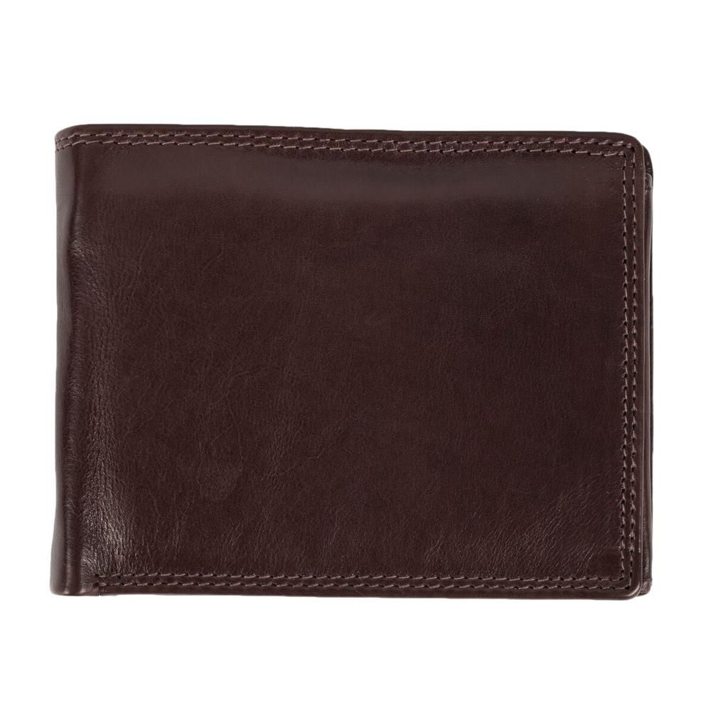 Leather wallet with card slots coin pocket