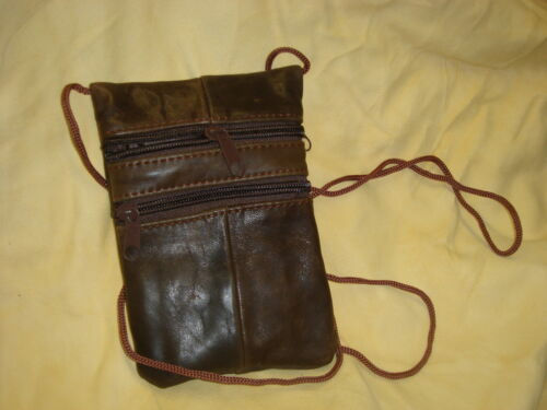 Thumbnail: Black Leather Small Cross 7.0″ Body Bag Multi Zips