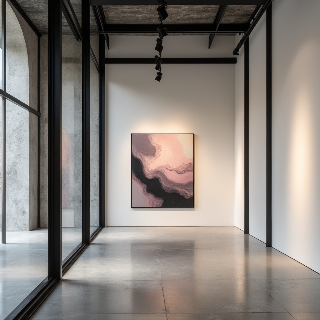 abstract art on wall