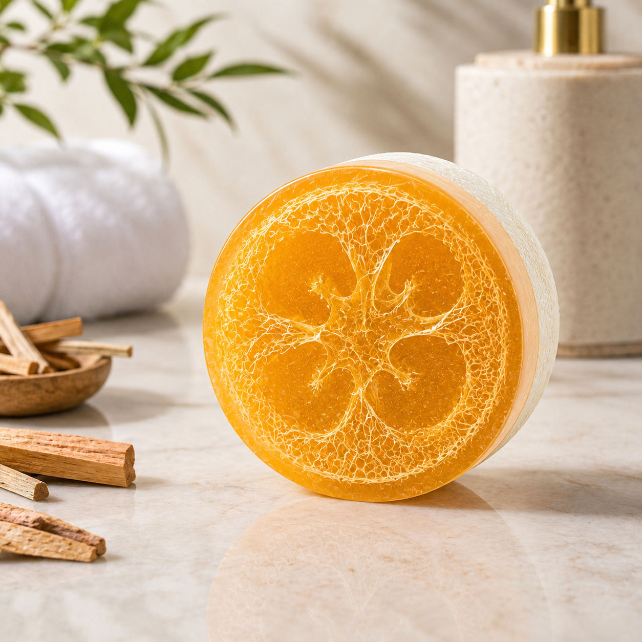 Sandalwood Handmade Luffa Soap