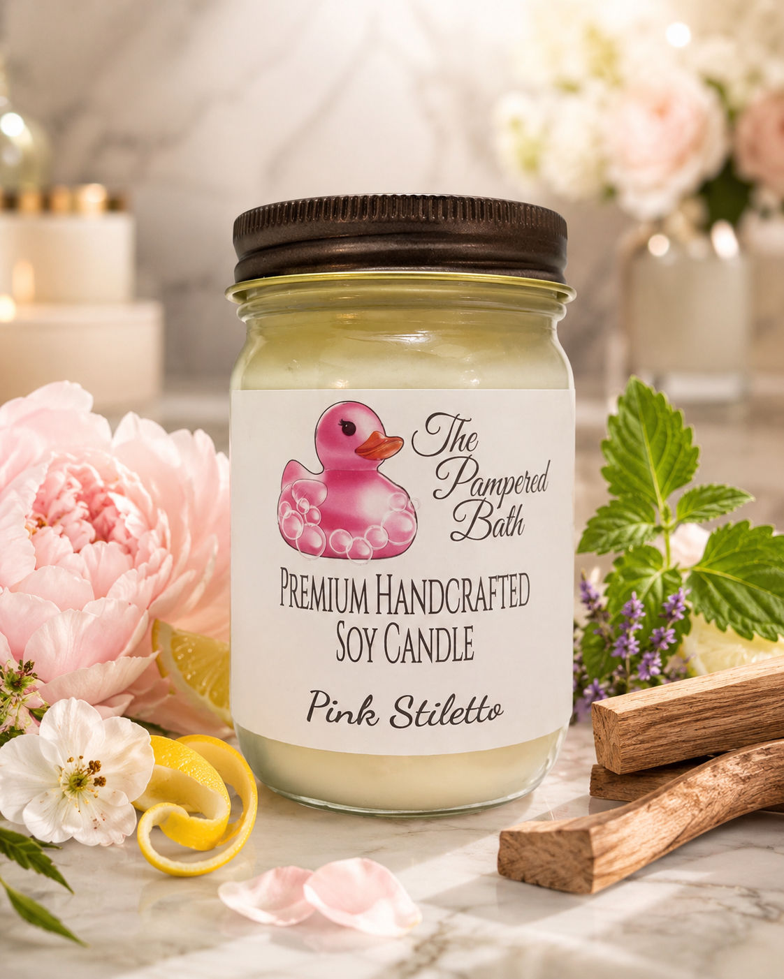 Pink Stiletto Soy Candle