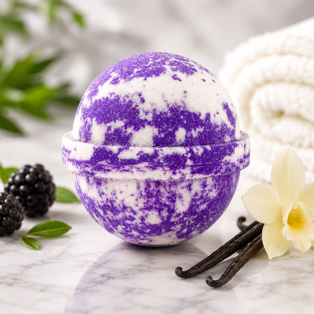 Black Raspberry Vanilla Bath Bomb