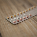 Blister pack on table