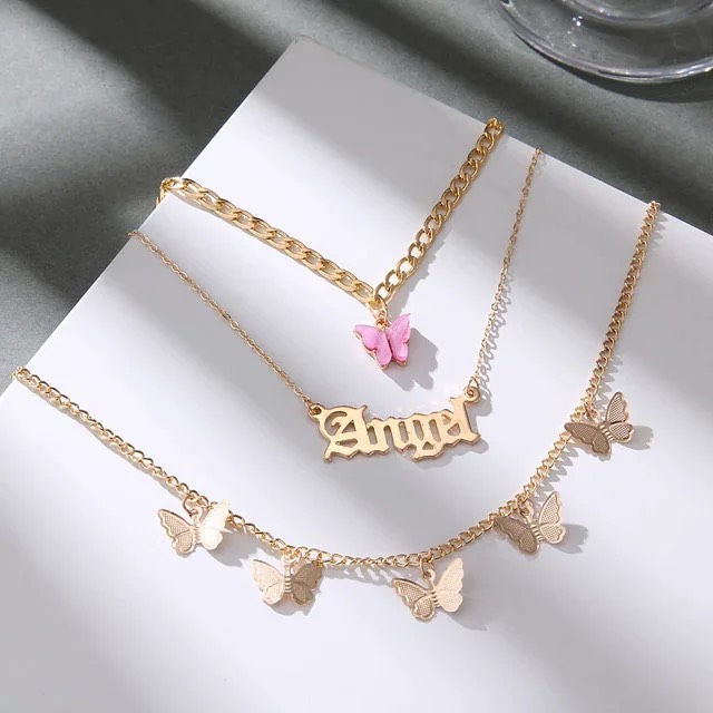 Thumbnail: Multiple Butterfly Angel Necklaces