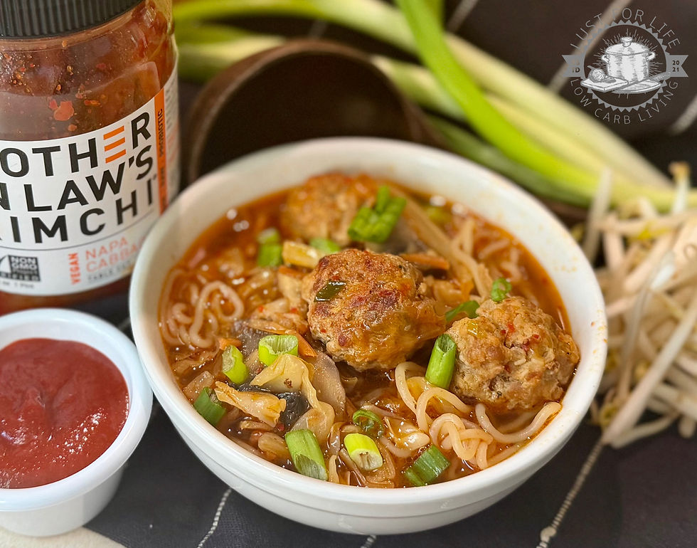 Low Carb Kim Chi Meatball Soup
