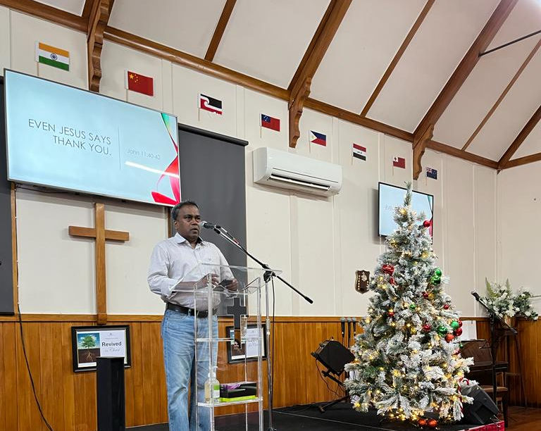 Thanksgiving [Testimony Time] at OCBC Tamil Congregation [Church] in Auckland.