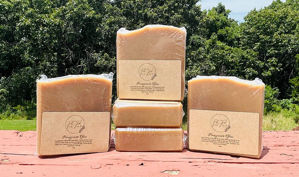pomegranate glow goat milk soap