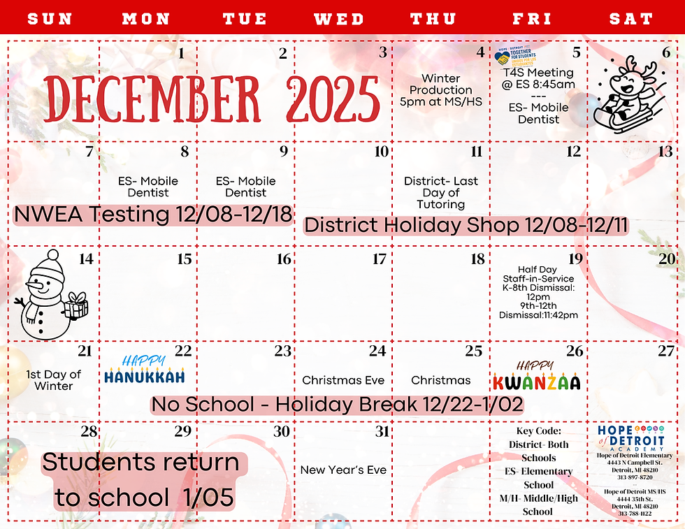 December 2025 Monthly Calendar