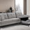 Thumbnail: Sectional Sofa in Grey Fabric Left Facing Chaise IF-9060 LHF