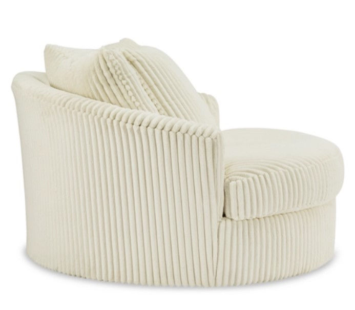 Thumbnail: Lindyn Oversized Swivel Accent Chair Ivory # 2110421