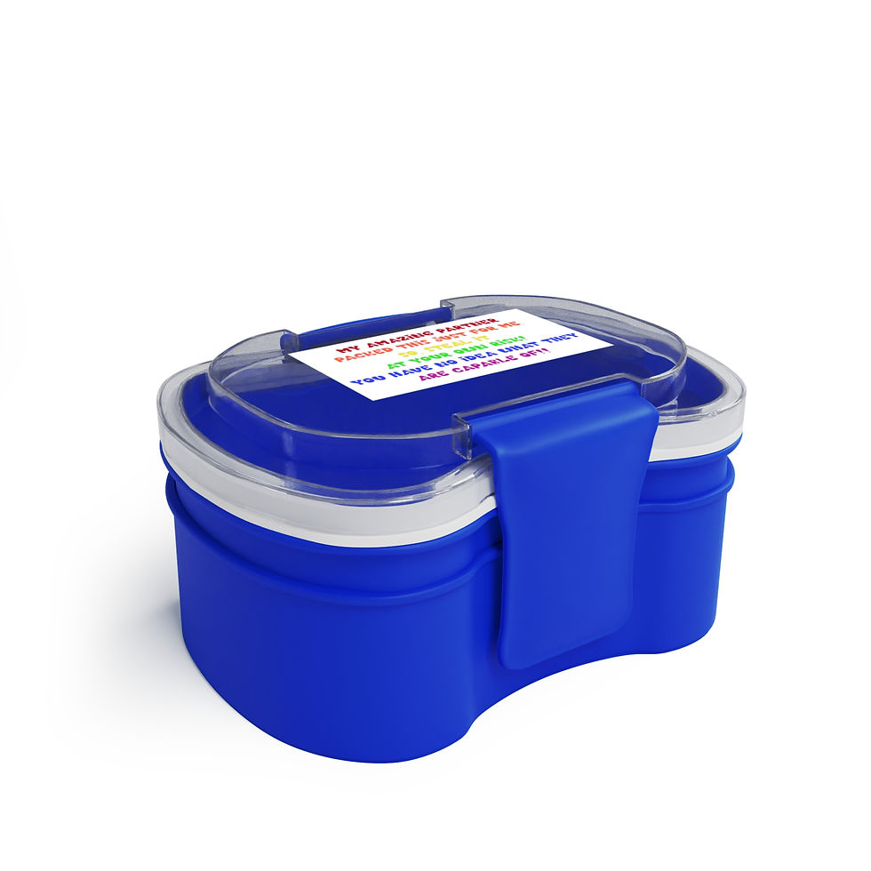 Thumbnail: Lunch Box, LGBTQ+ Couple Gift,  Ally Present, Two-tier Container, LGBTQ Lunchbox