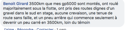 Avis pneu GP 5000 Continental
