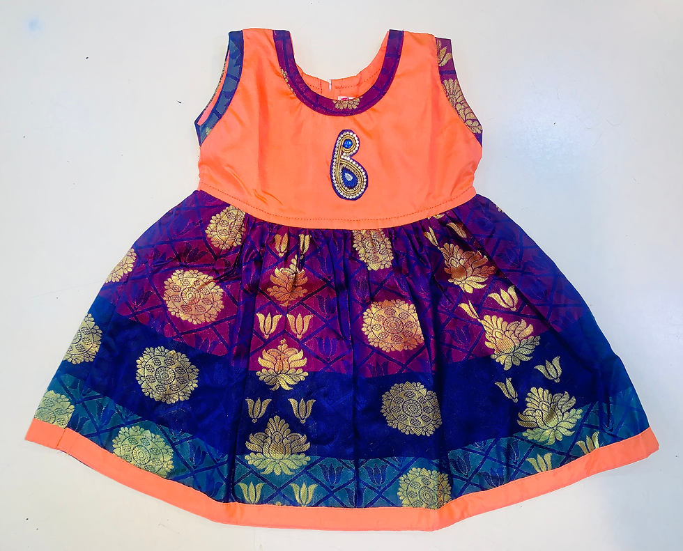 Thumbnail: New Born Baby Art Silk Frock