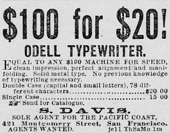 Odell Typewriter Ad