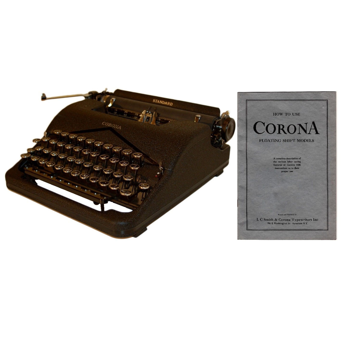 Smith Corona Standard Typewriter Instruction Manual