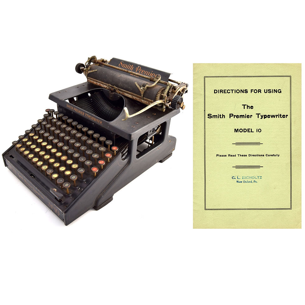 Smith Premier No.10 Typewriter Instruction Manual