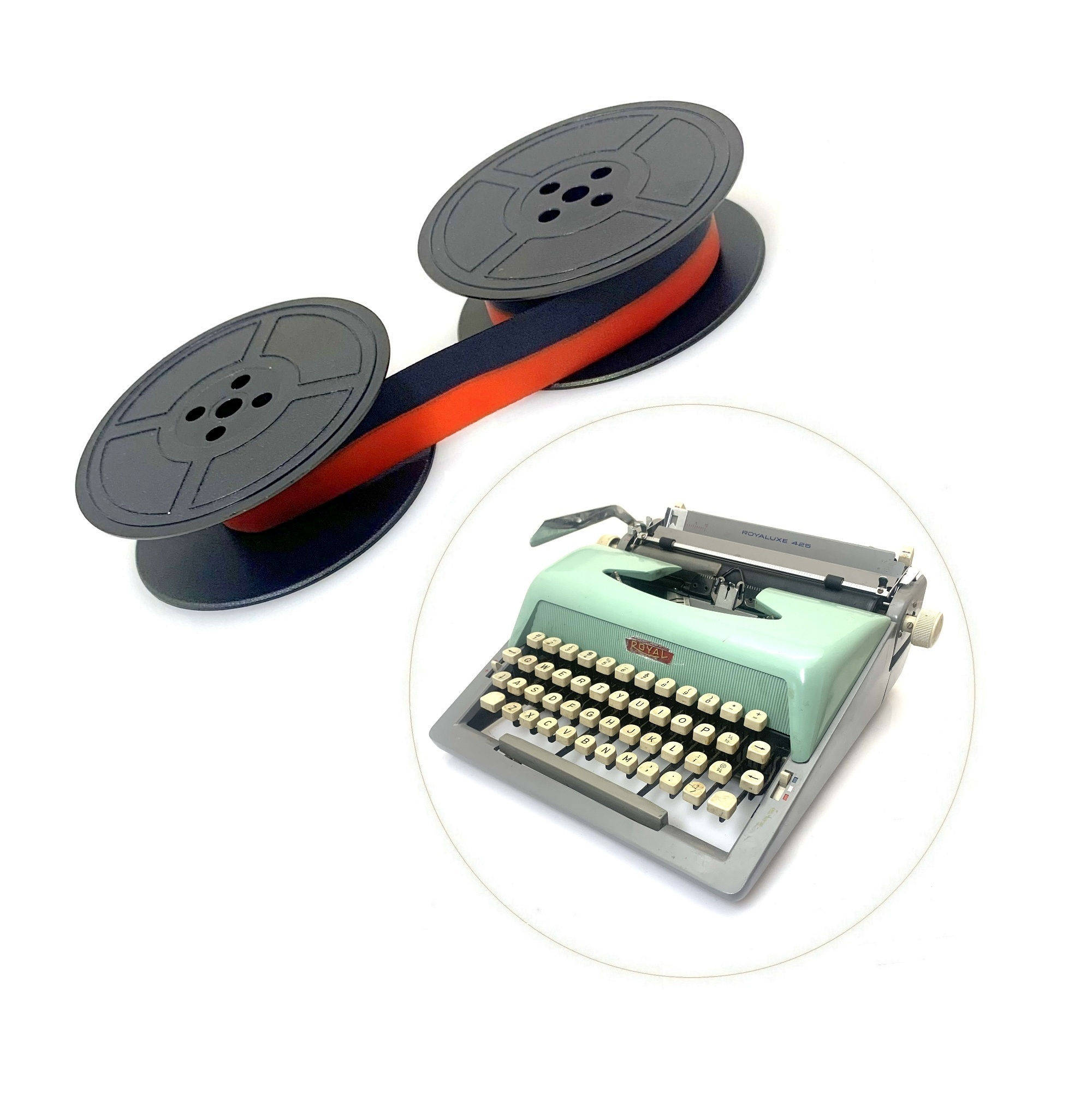 NEW Black / Red Ribbon for Royal Royaluxe Typewriter Portable 400 425 450