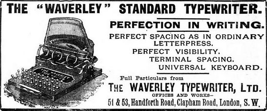 Waverley Typewriter Ad
