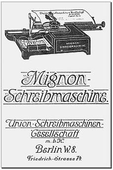 Mignon No.1 Typewriter Ad