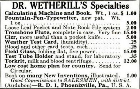 Dr. Wetherill's Specialties