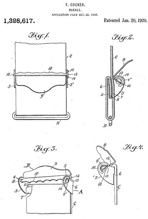 Frederick Cocker Buckle Patent