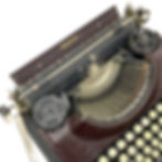 Thumbnail: RARE 1930 Maroon Barr-Morse Portable Typewriter Classic Art Deco Ithaca NY