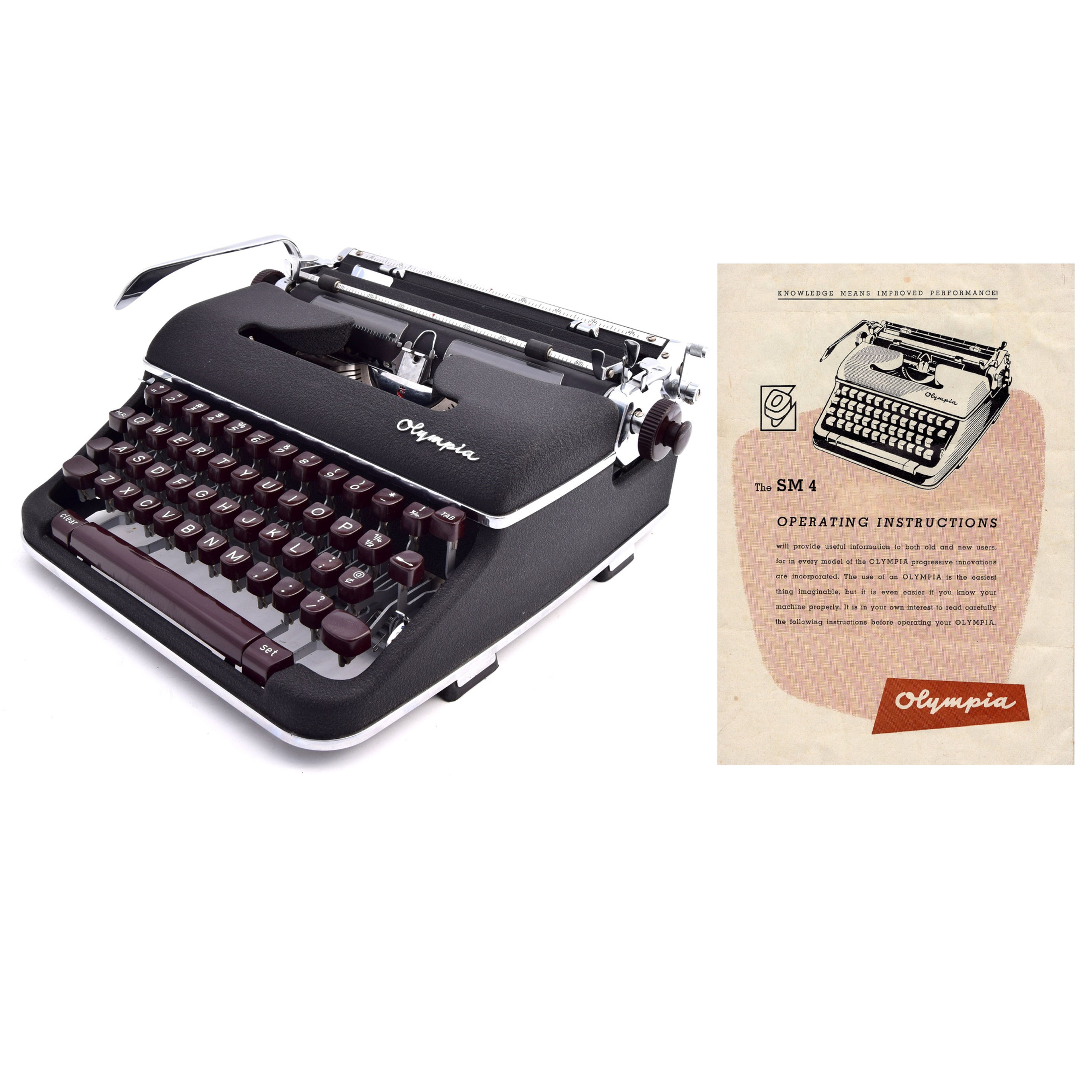 Olympia SM4 Typewriter Instruction Manual