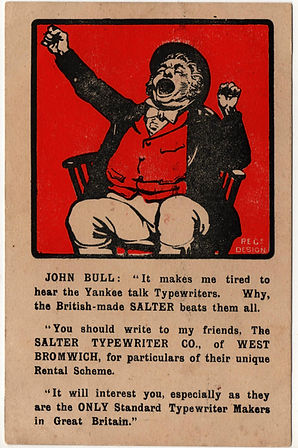 Salter Typewriter Postcard