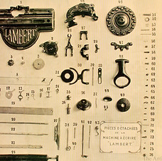 Lambert Typewriter Parts Breakdown 01.JP