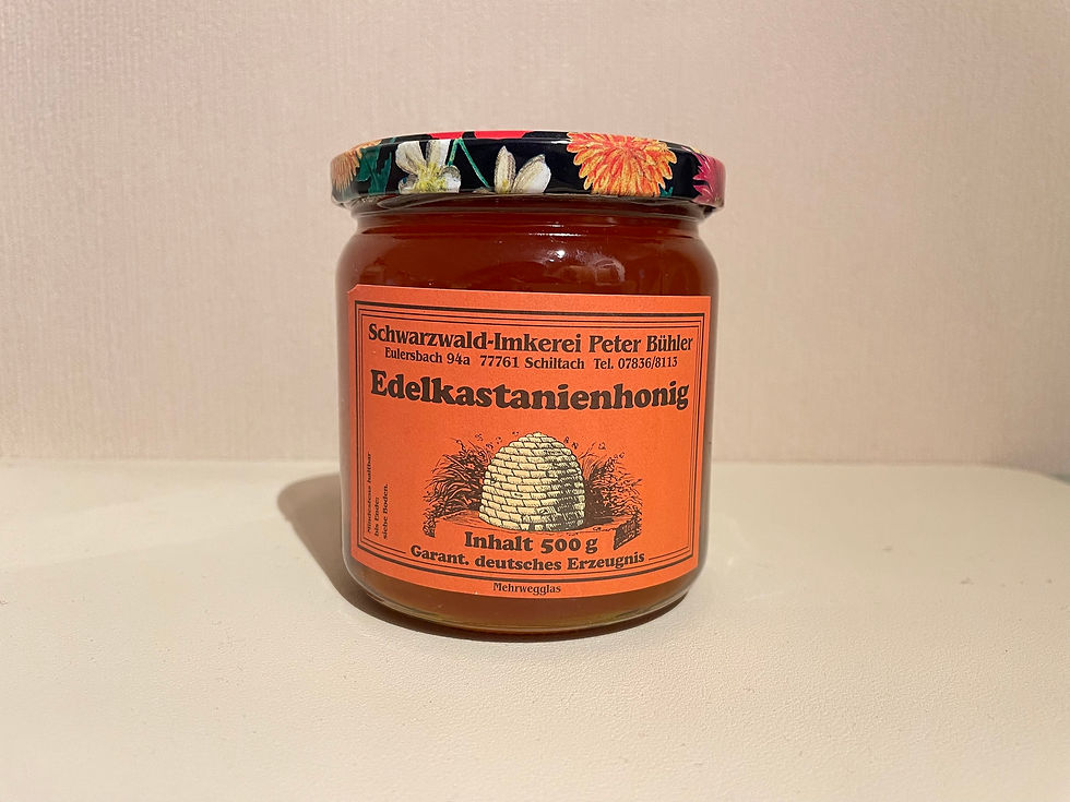 Miniaturbild: Edelkastanienhonig Glas, 500g Honig Verkauf