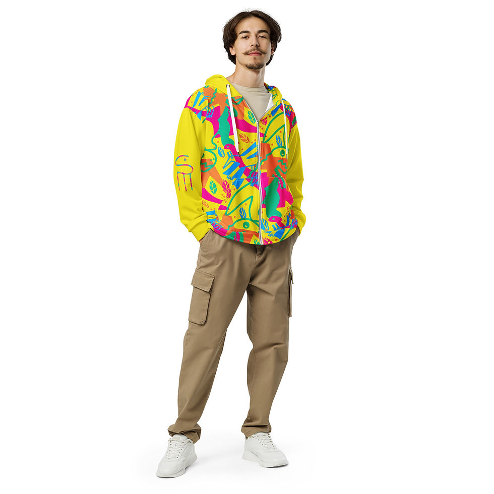 Thumbnail: Hoodie Animals Dino Yellow