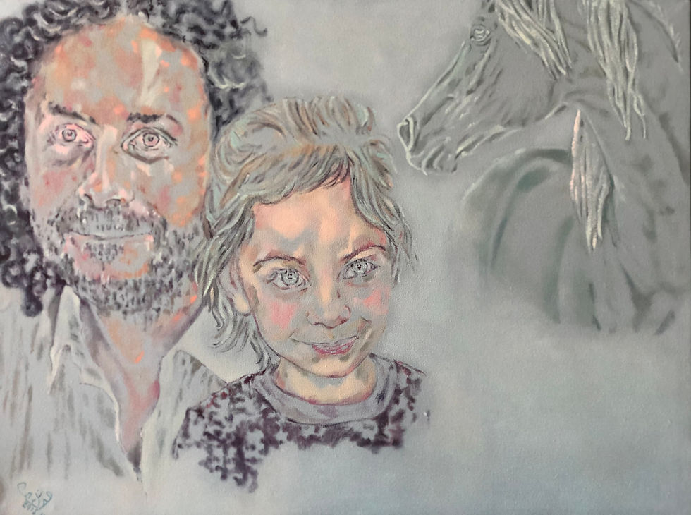 Blue Gloom . Oil on Linen . 45x60cm . Séverine Burgers . 2018
