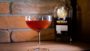 Clarified Punch With Greek Yogurt In a MANHATTAN