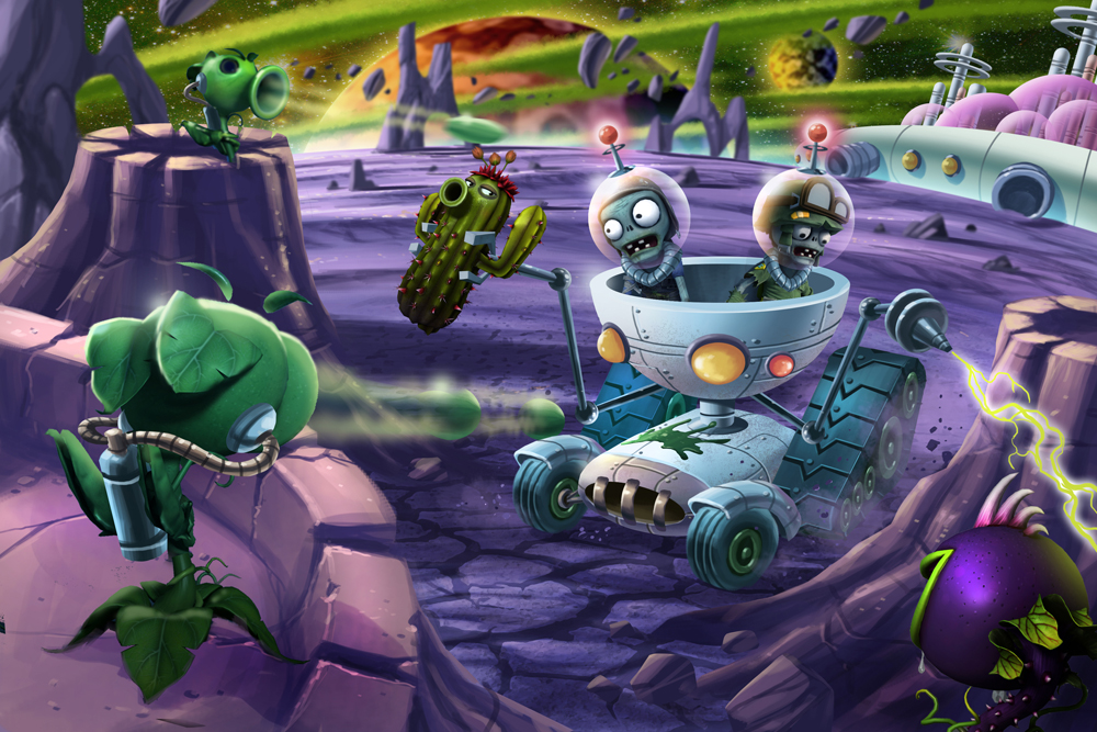 Plants vs Zombies Garden Warfare Concept art by Hazetoonz