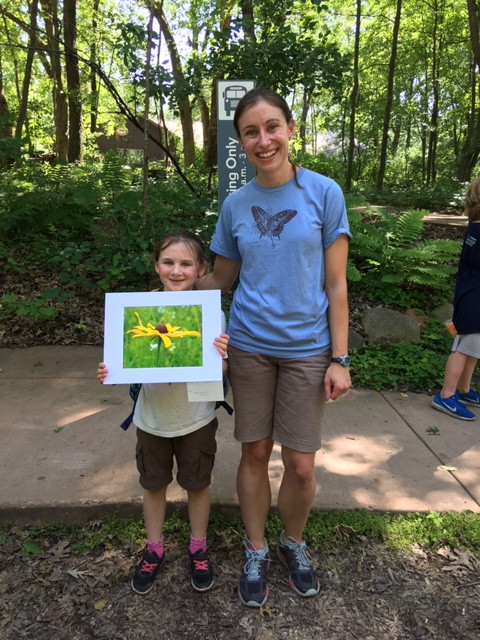 Heather's daughter, Katie, with Krista, a WNC naturalist, during a summer program called Nature Photography.