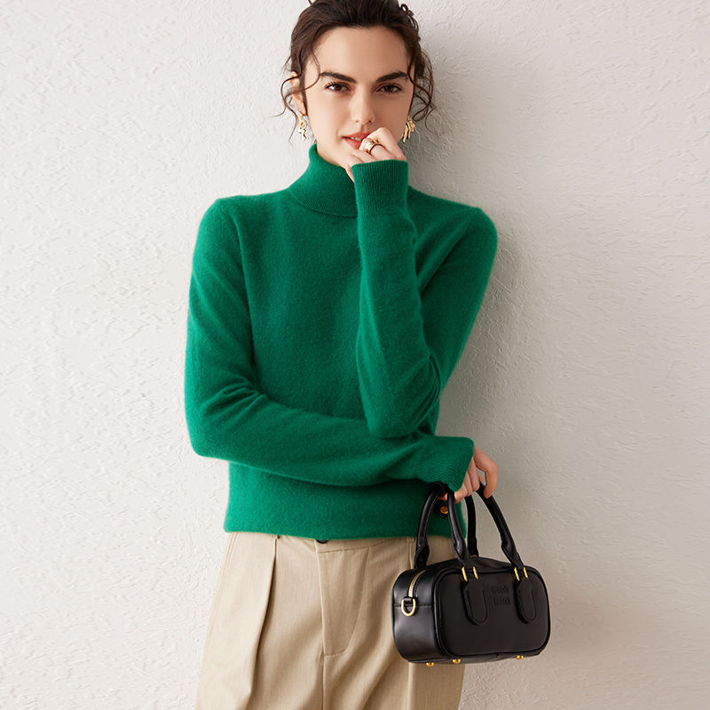 Thumbnail: Women's 100% Cashmere Sweater Turtleneck knitwear Ladies Sweater Cashmere Sweate