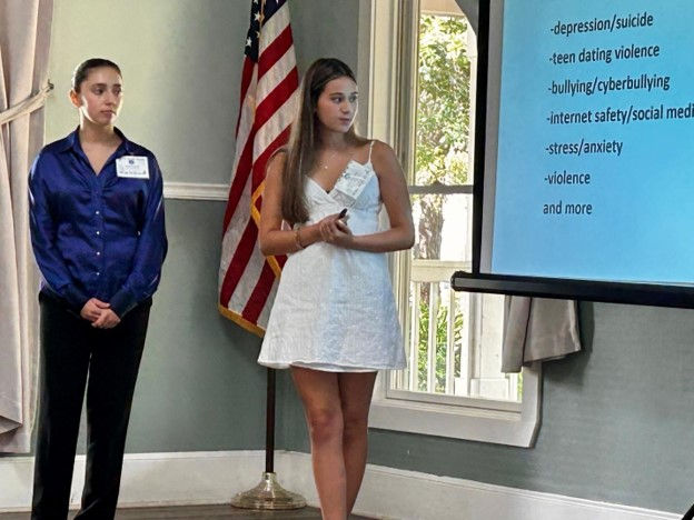 Victoria De Armas, LCAHY Youth CIA representative, and Bluffton High School THY Vice President, shared THY’s mission and vision and goals.