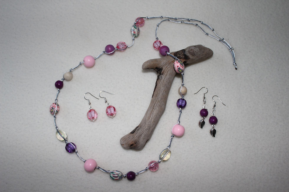 Ensemble rose/violet