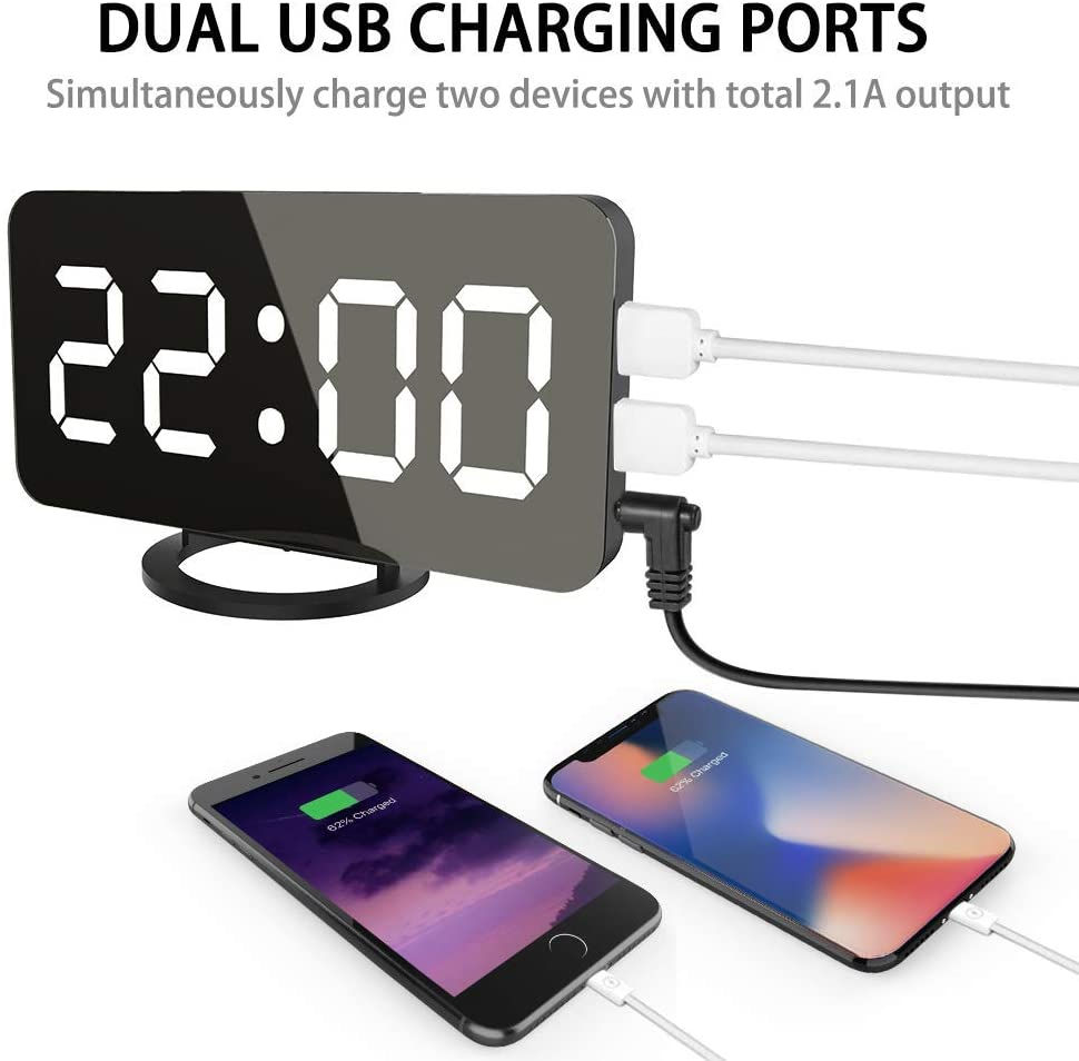 Thumbnail: Digital Alarm Clock, Large 6.5"