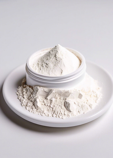 creat a hifg qulity photo of TiO2 powder is  that is Widely used as a non-toxic white pigm