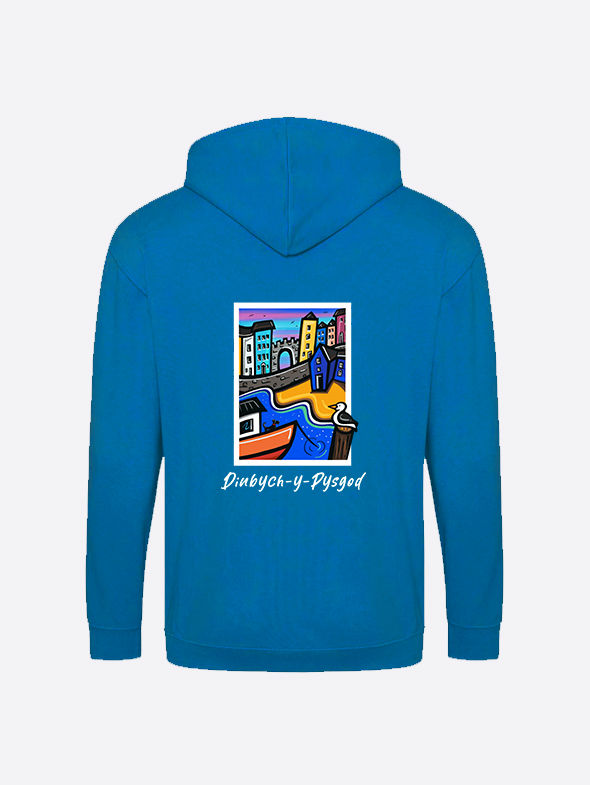 Thumbnail: JENNY LAMBERT ART DINBYCH-Y-PYSGOD ZIP-UP HOODIE
