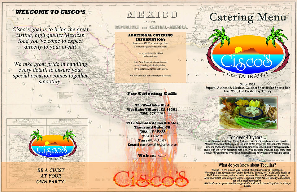 Cisco's Caterig Menu Page 1