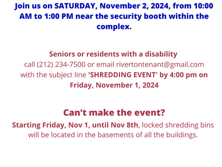 Riverton Community Shredding Event