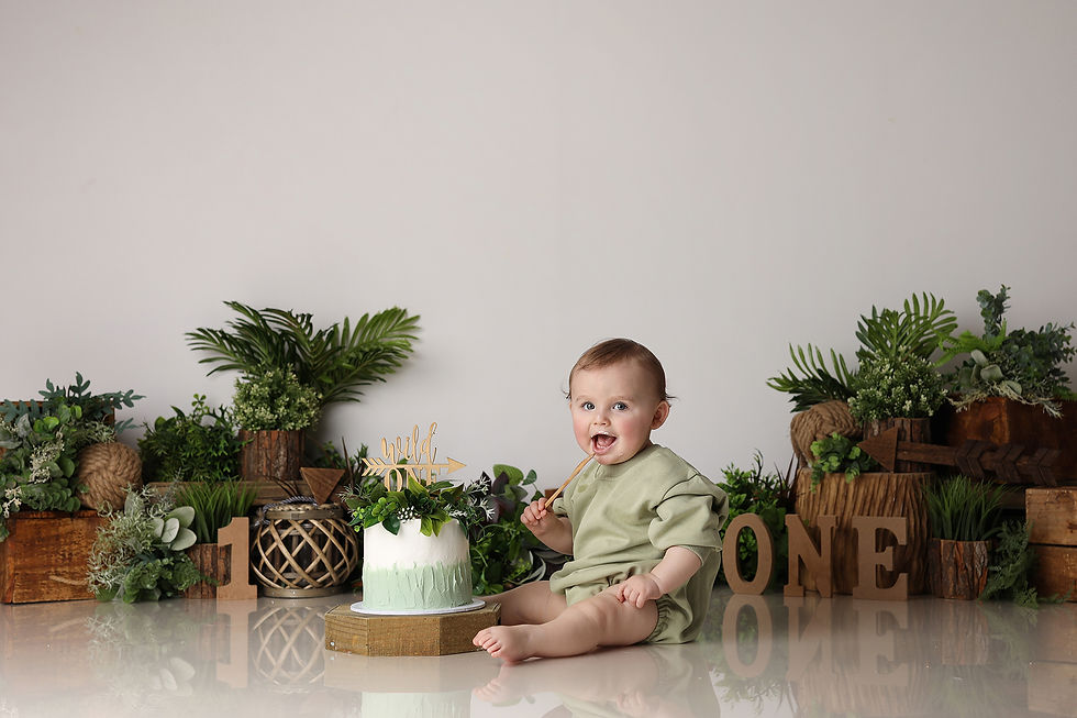 Greenery Woodlands Cake Smash Theme Melbourne