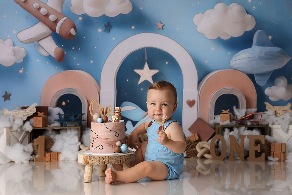 Aeroplane Cake Smash Theme Melbourne