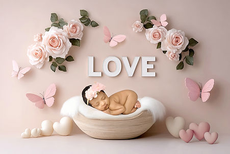 Dandenong Newborn Baby Photographer Melbourne | Baby Girls Posed with Flowers and Butterflies